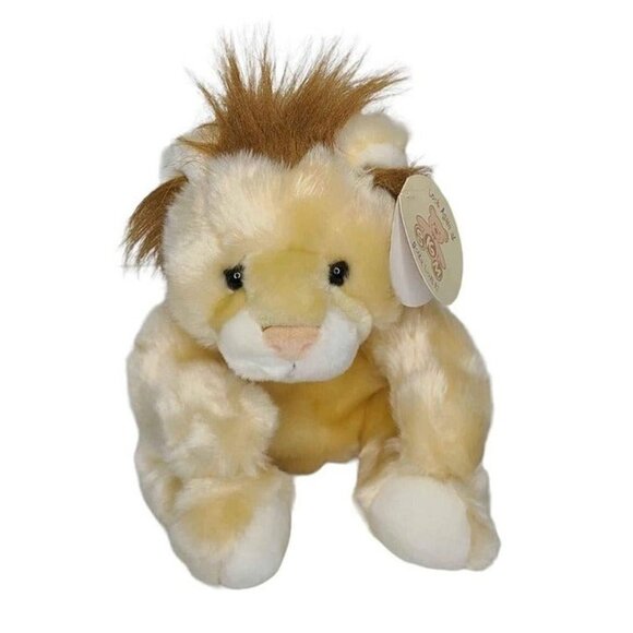 NEW SKM Plush Lion 8.5" Hand Puppet Super Soft Stuffed Body - Picture 1 of 6
